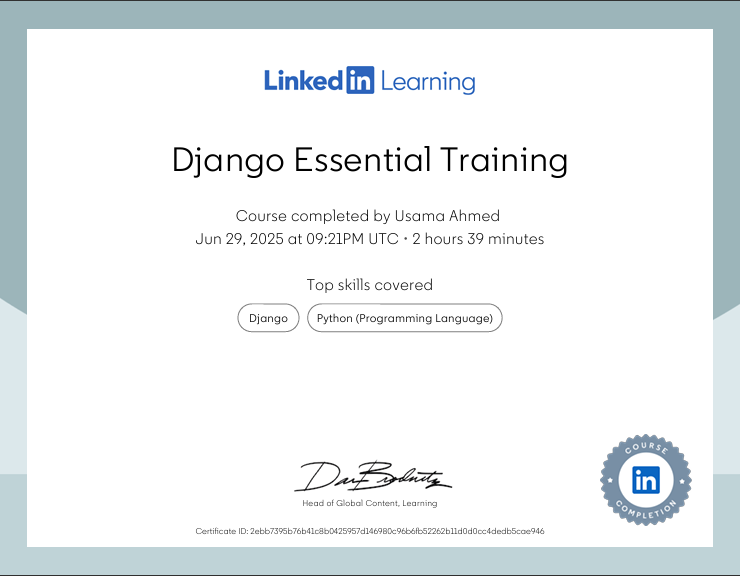 Django Certificate